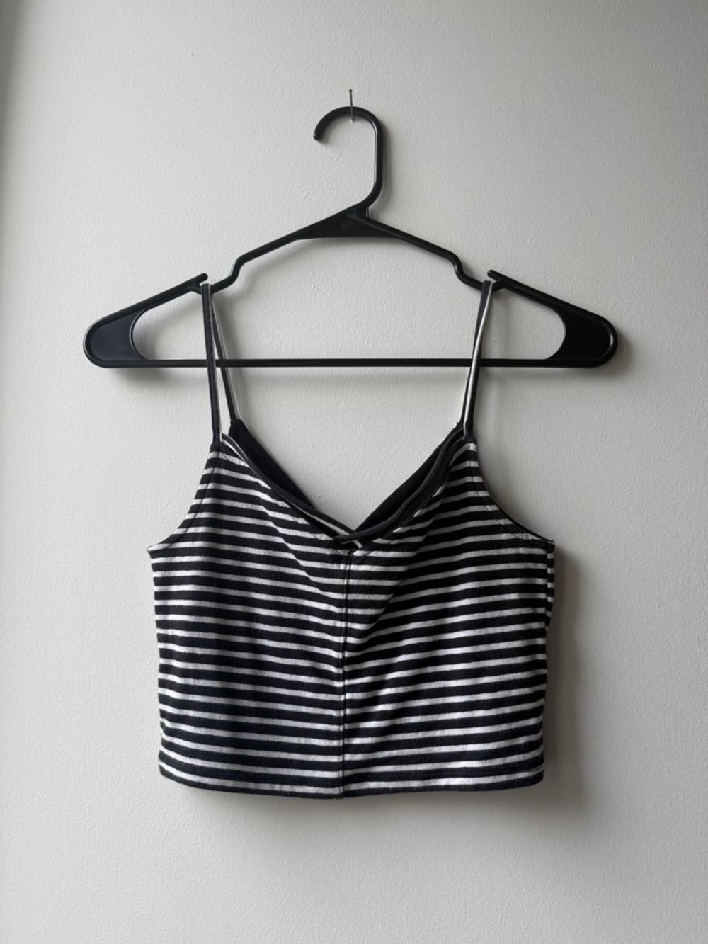 Hollister Black & White Striped Cropped Cami